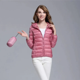 Jaqueta Puffer Feminina Básica com Capuz Annabele