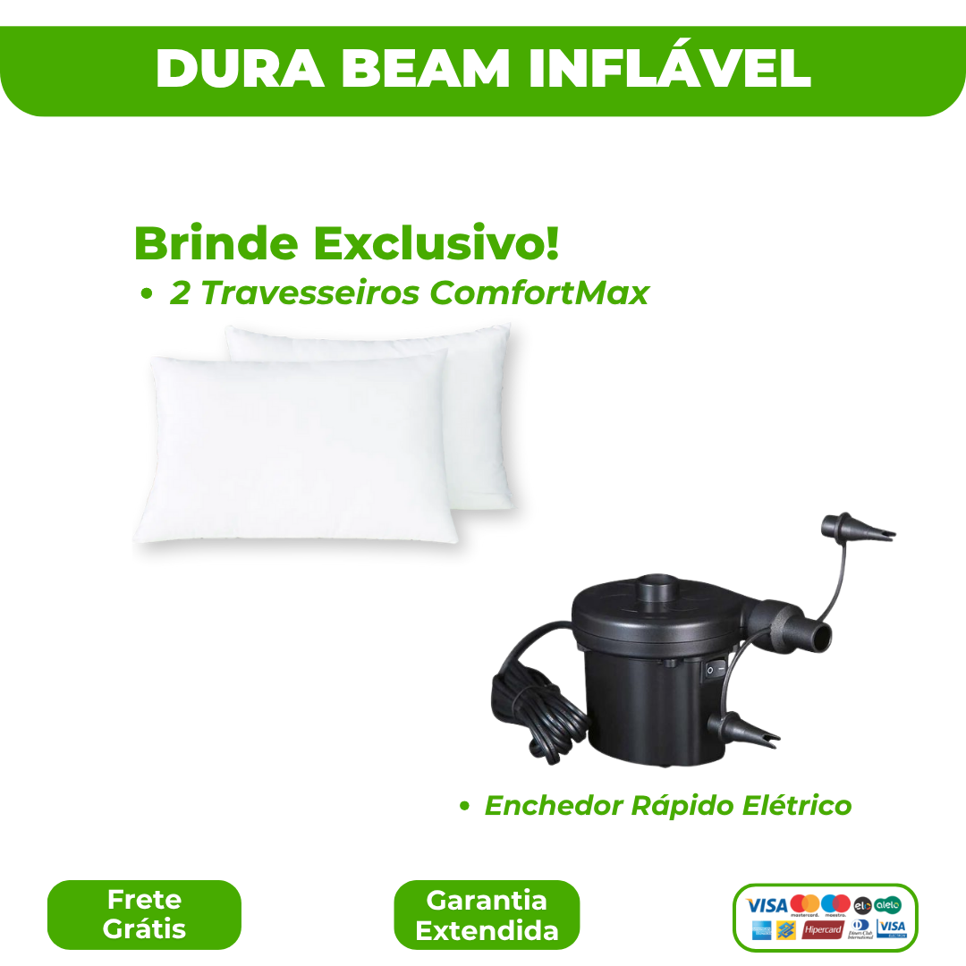 DuraBeam - Colchão Inflável + Brindes [Pague 1 Leve 2] - (Promoção de Outubro)