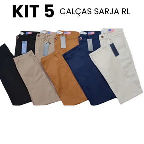 Kit 5 Calças Casuais-  Cores Mistas - Lojas Olevs Brasil