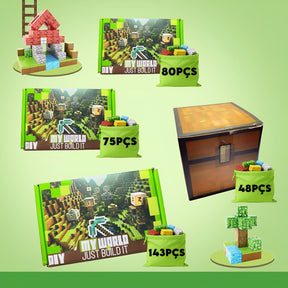 Kit 87 Blocos Magnéticos Construção Minecraft Brinquedo Quantidade De Peças 32