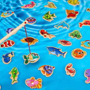 Brinquedo Magnética Infantil Pescaria 51 Peixes + 3 Varinhas Cor 51pz