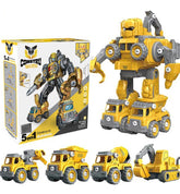 Robô Carrinho Brinquedo 5 em 1 Construbots Monta e Desmonta Educativo Infantil com Ferramentas Criativas