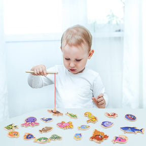 Brinquedo Magnética Infantil Pescaria 51 Peixes + 3 Varinhas Cor 51pz