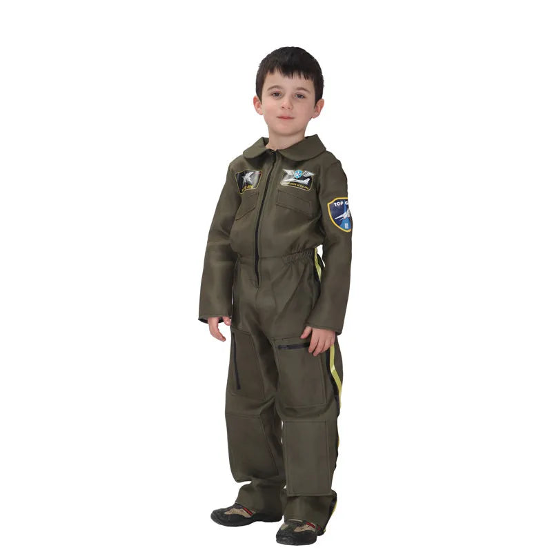 Fantasia Infantil de Piloto da Força Aérea – Macacão Militar