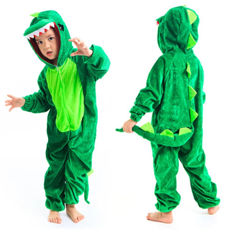 Fantasia Unissex Dinossauro Infantil – Roupa de Festa, Escola e Brincadeiras