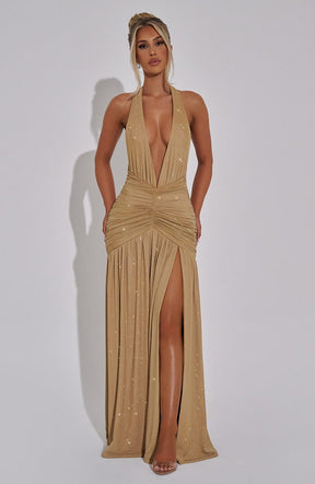 Vestido Longo com Fenda Modern Coven