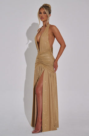 Vestido Longo com Fenda Modern Coven