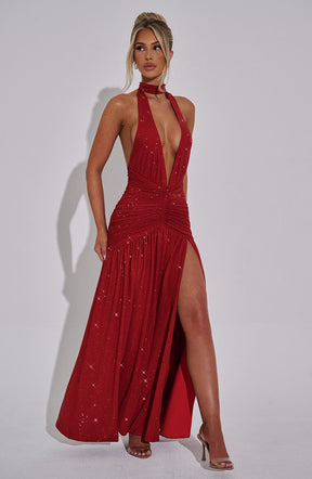 Vestido Longo com Fenda Modern Coven