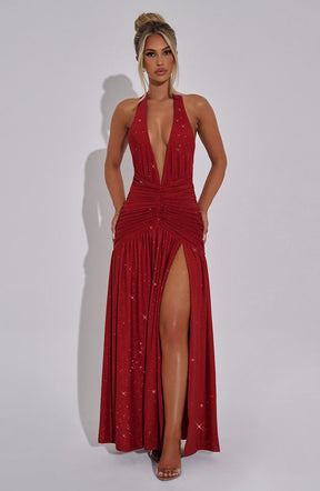 Vestido Longo com Fenda Modern Coven