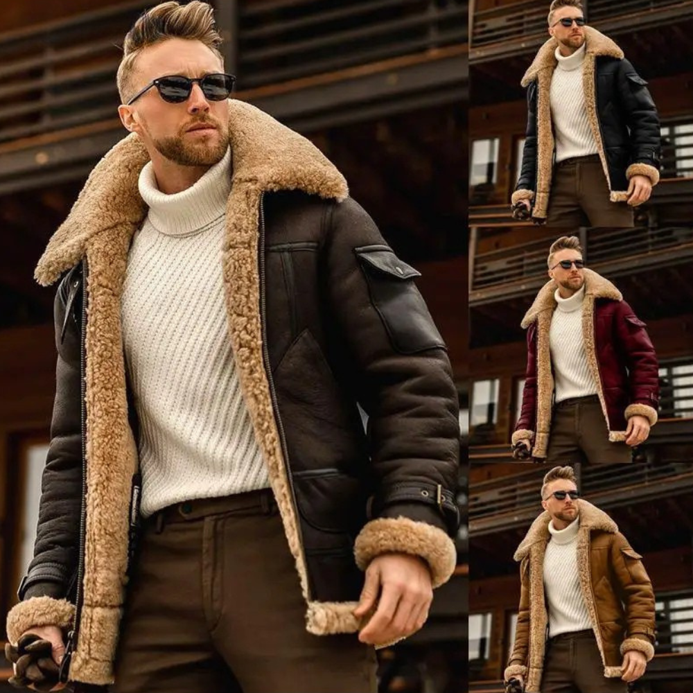 Casaco Masculino de Inverno Forrado com Lã