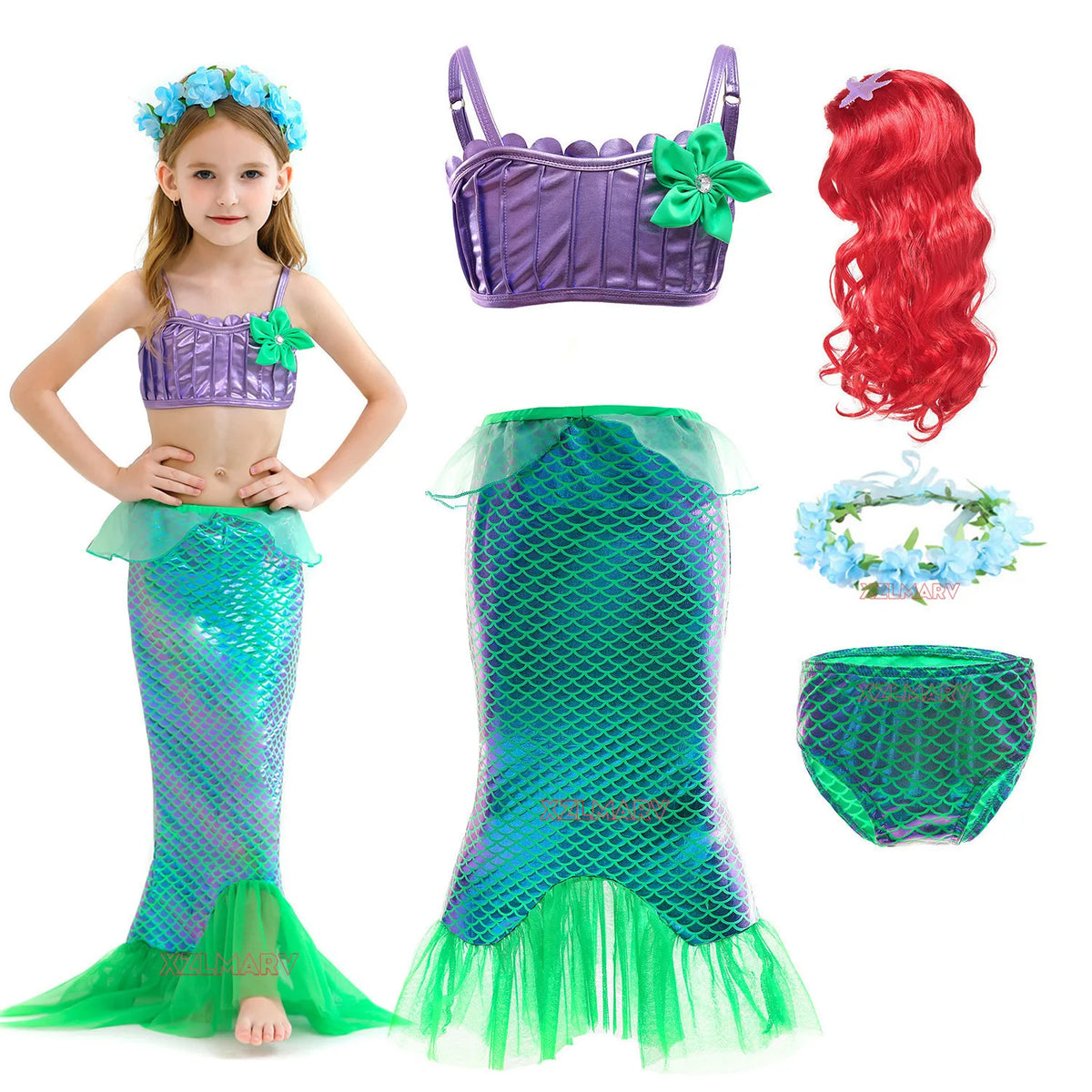 Fantasia Infantil Ariel – Kit Completo