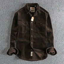 Jaqueta Masculina de Veludo Cotelê Vintage (Promoção de Inverno 2025)