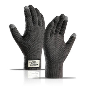 Luvas Masculinas de Inverno em Malha Premium com Função Touch