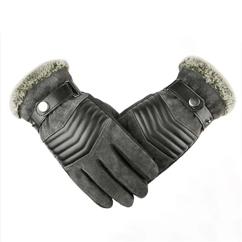 Luvas Masculinas de Inverno em Material Premium com Função Touch
