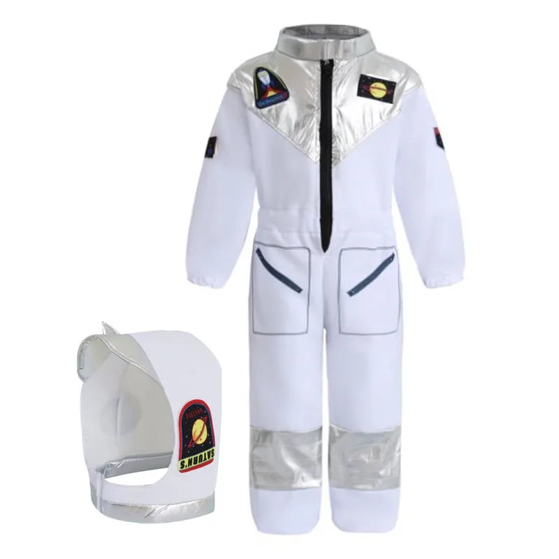 Fantasia Infantil de Astronauta Americano – Macacão Espacial com Luvas e Chapéu