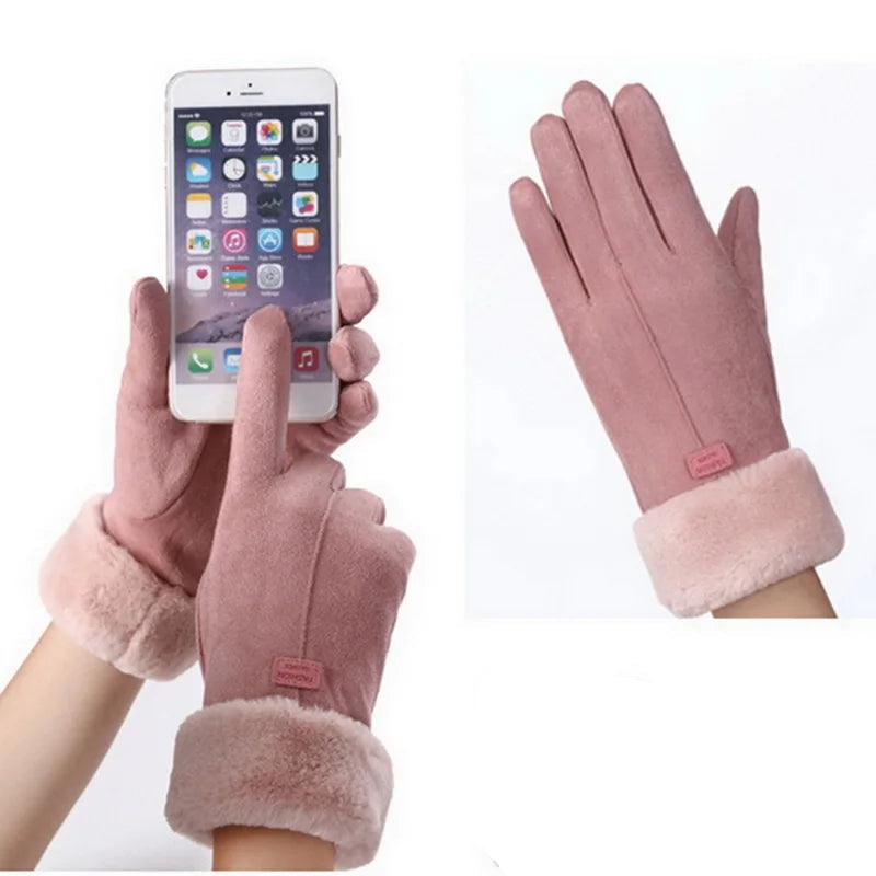 Luvas Femininas de Inverno – Forro Peluciado, Touch Screen