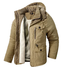 Jaqueta Parka Masculina com Capuz Forrada em Fleece e Algodão Estilo Militar – (Promoção de Inverno 2025)