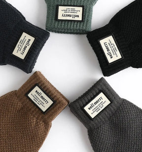 Luvas Masculinas de Inverno em Malha Premium com Função Touch