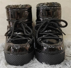 Bota Plataforma Feminina Cano Curto Impermeável Conforto e Estilo Para o Inverno – (Promoção de Inverno 2025)