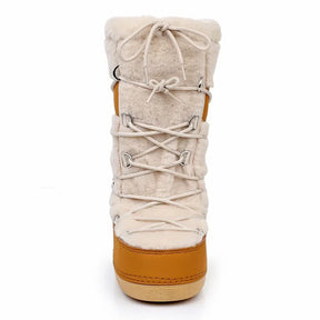 Bota Feminina Plataforma com Forro de Lã Estilo Ski Moderno – (Promoção de Inverno 2025)