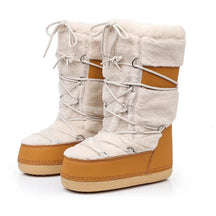 Bota Feminina Plataforma com Forro de Lã Estilo Ski Moderno – (Promoção de Inverno 2025)
