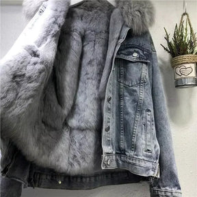 Jaqueta Feminina Jeans Casual Modelo com Forro Fleece - (Promoção de Inverno 2025)