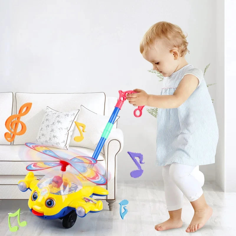 Brinquedo de Empurrar Infantil – Avião para Meninos e Meninas