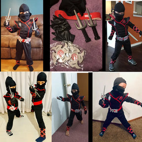 Fantasia Infantil Ninja Preto – Conjunto com Máscara e Acessórios