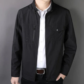 Jaqueta Bomber Masculina Slim Casual com Zíper e Gola Estilo Baseball – (Promoção de Inverno 2025)
