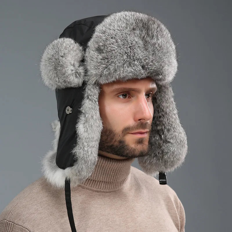 Chapéu Masculino de Inverno com Protetor de Orelha e Forro Quente – (Promoção de Inverno 2025)