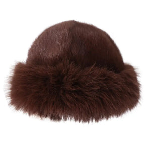 Chapéu Feminino de Inverno Estilo Coreano com Pelúcia Fofa – (Promoção de Inverno 2025)