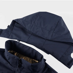 Jaqueta Masculina Tática Impermeável com Capuz Monocromática - (Promoção de Inverno 2025)