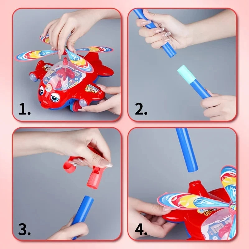 Brinquedo de Empurrar Infantil – Avião para Meninos e Meninas
