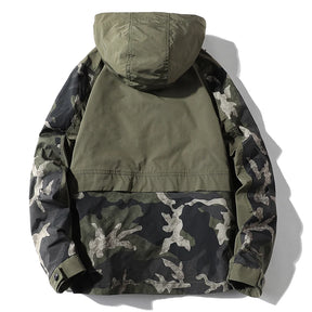 Jaqueta Masculina Bomber Militar com Capuz Corta-Vento – (Promoção de Inverno 2025)