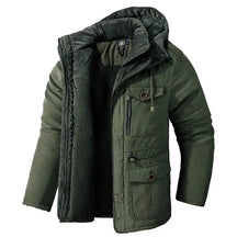Jaqueta Parka Masculina com Capuz Forrada em Fleece e Algodão Estilo Militar – (Promoção de Inverno 2025)