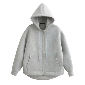 Casaco Feminino com Capuz e Detalhes em Zíper - (Promoção de Inverno 2025)