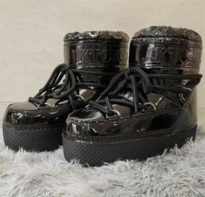 Bota Plataforma Feminina Cano Curto Impermeável Conforto e Estilo Para o Inverno – (Promoção de Inverno 2025)