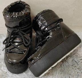 Bota Plataforma Feminina Cano Curto Impermeável Conforto e Estilo Para o Inverno – (Promoção de Inverno 2025)