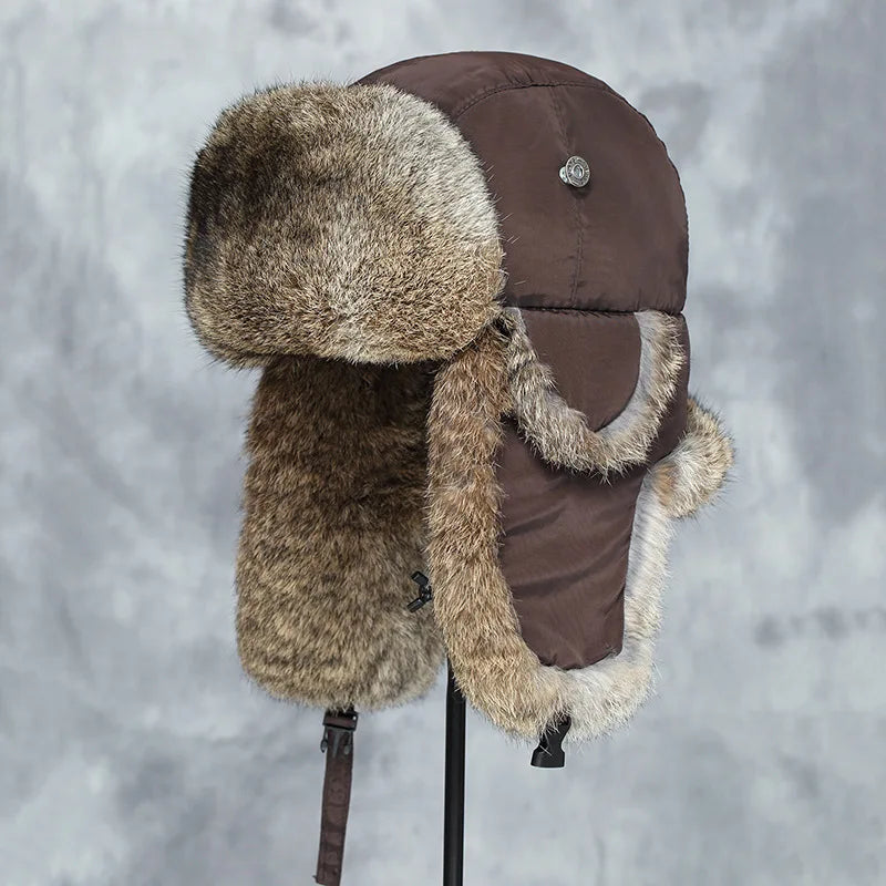Chapéu Masculino de Inverno com Protetor de Orelha e Forro Quente – (Promoção de Inverno 2025)