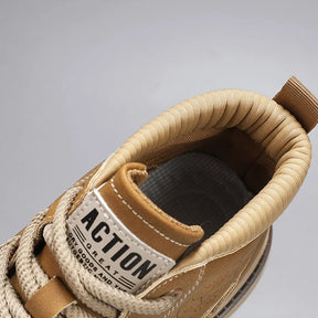 Bota Masculina de Cano Alto com Solado Grosso Antiderrapante Estilo Esportivo Casual – (Promoção de Inverno 2025)