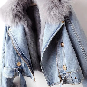 Jaqueta Jeans Feminina Curta com Forro – (Promoção de Inverno 2025)