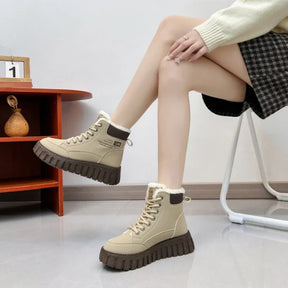 Bota Feminina de Inverno com Plataforma Forro Confortável Estilo Esportivo Casual – (Promoção de Inverno 2025)