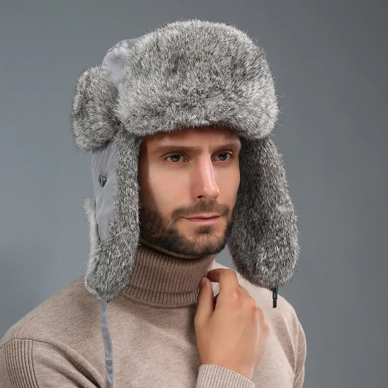 Chapéu Masculino de Inverno com Protetor de Orelha e Forro Quente – (Promoção de Inverno 2025)