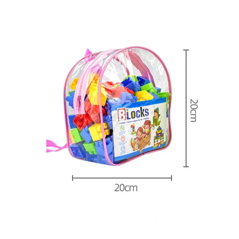 Brinquedo Educativo de Blocos Grandes – Kit Completo com 130 Peças