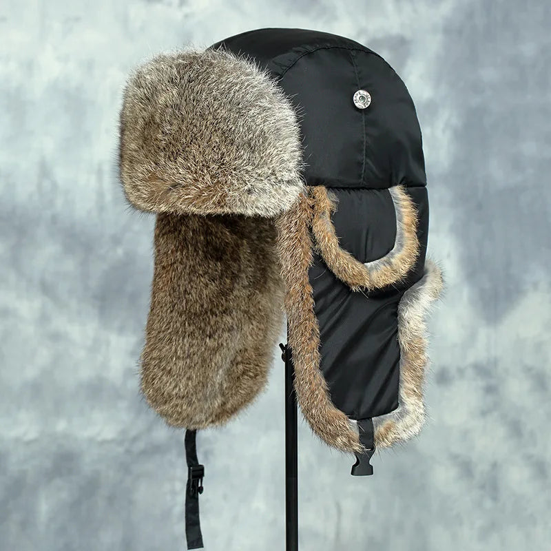 Chapéu Masculino de Inverno com Protetor de Orelha e Forro Quente – (Promoção de Inverno 2025)