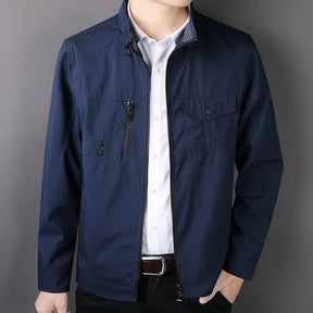 Jaqueta Bomber Masculina Slim Casual com Zíper e Gola Estilo Baseball – (Promoção de Inverno 2025)