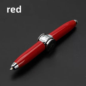 Caneta Fidget Metálica com Luz LED – Giroscópio Divertido e Criativo
