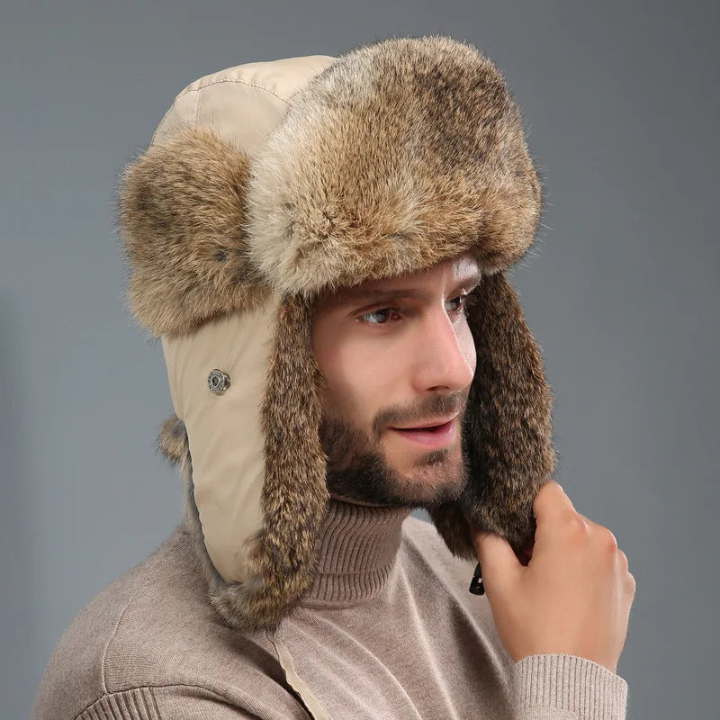 Chapéu Masculino de Inverno com Protetor de Orelha e Forro Quente – (Promoção de Inverno 2025)