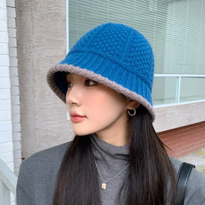 Chapéu Feminino de Lã Estilo Coreano com Visual Retrô – (Promoção de Inverno 2025)