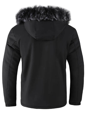 Casaco Masculino com Capuz Impermeável Acolchoado - (Promoção de Inverno 2025)